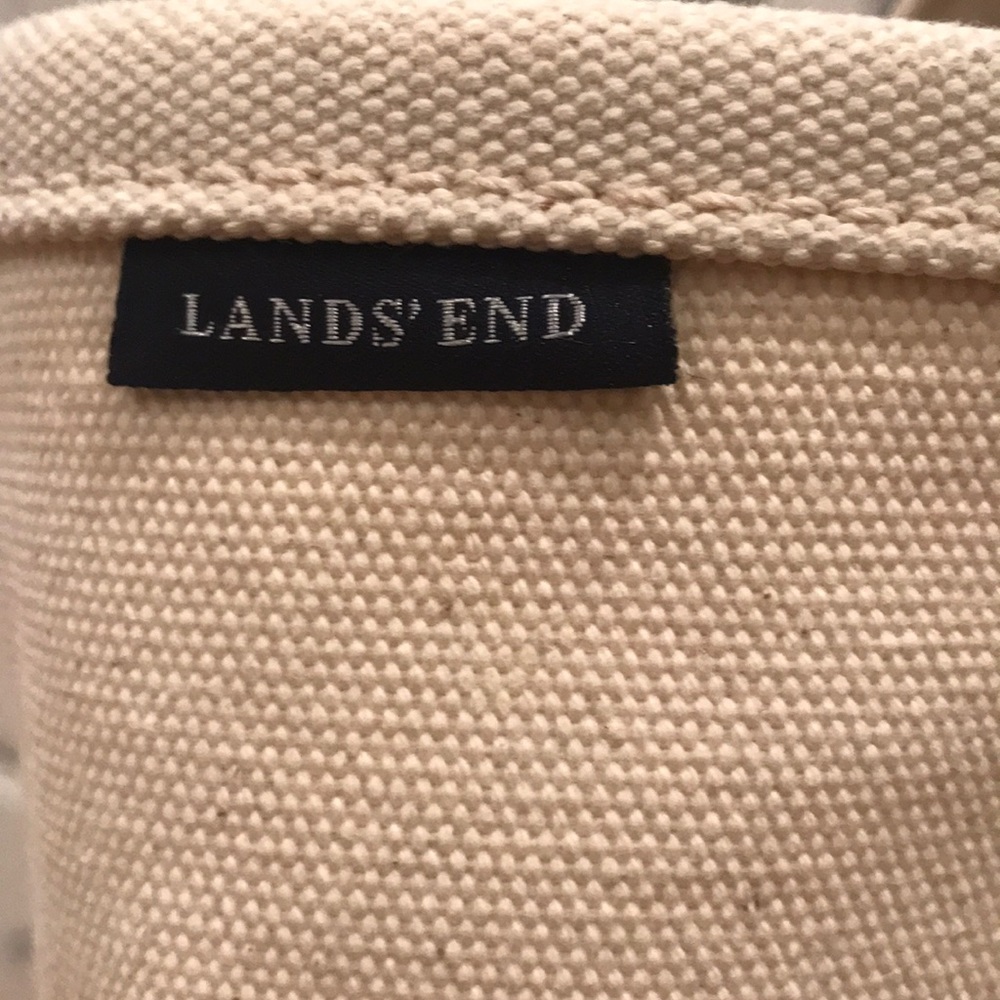 Small canvas tote bag by Lands End with C initial - Picture 3 of 4